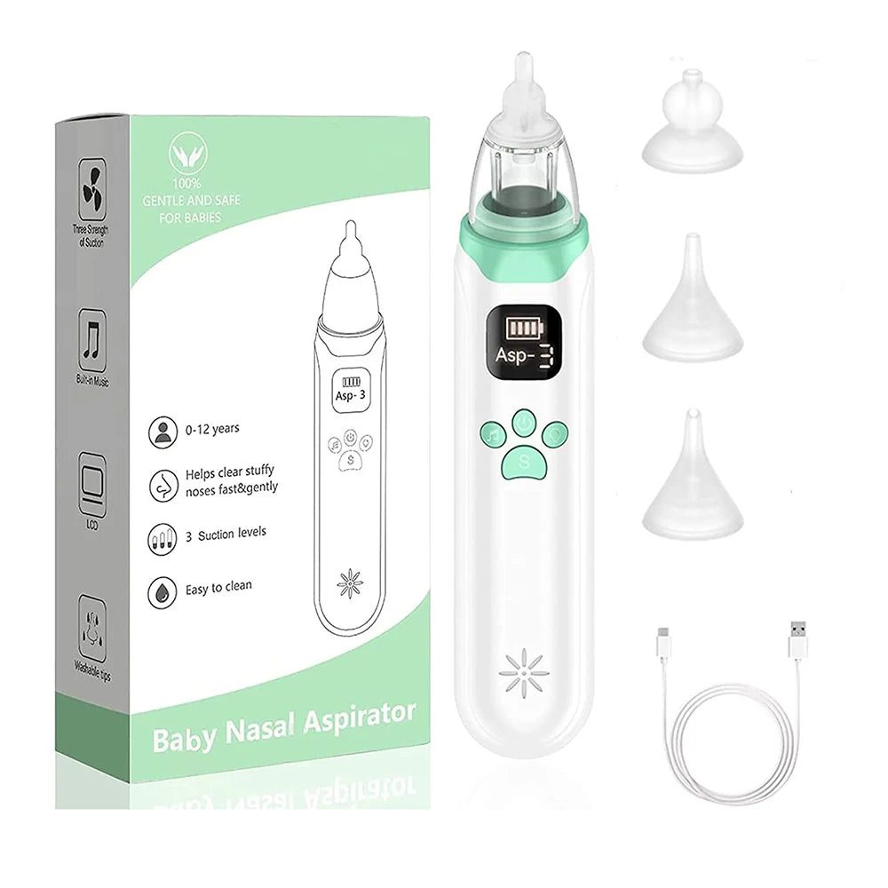Baby Electric Nasal Aspirator with Soothing Music & Soft Silicone Tips