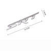 Silver metal Dodge SRT grille emblem with dimensions 2.4cm high and 14.3cm long