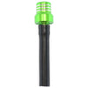 A green and black motorcycle fuel tank breather valve with a threaded top.