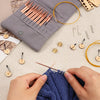 Portable Bamboo Circular Knitting Needle Set with Storage Case