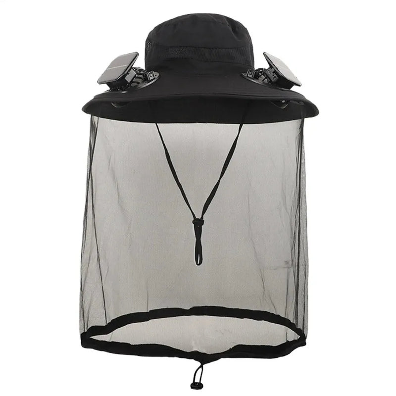 Gorro con ventilador solar y protección solar UPF 50+