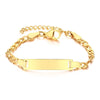 Personalized Gold-Plated Stainless Steel Link Bracelet