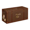 A rectangular, dark brown box with gold accents, likely a card pack for My Little Pony Friendship Eternal.