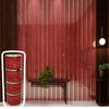 Peel and Stick Wood Slat Wallpaper with Gold Trim