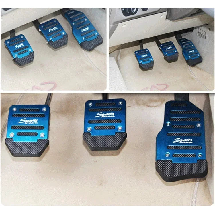 Aluminum Car Pedal Cover Set - Non-Slip Brake & Foot Pedals
