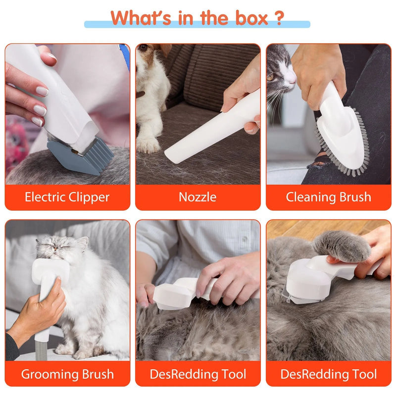 Quiet Pet Grooming Kit with Vacuum Suction