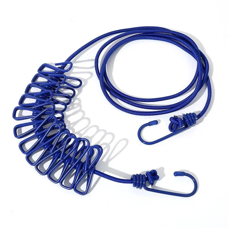 Portable Retractable Travel Clothesline with 12 Clothespins