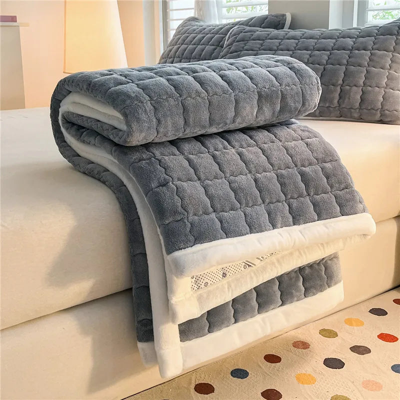 Quilted Velvet Mattress Topper