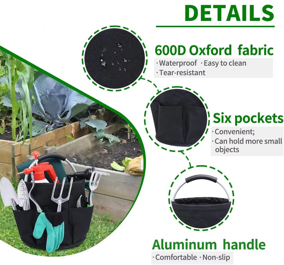 Foldable 17L Storage Organizer Basket with Carry Handle
