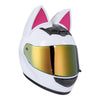 Cat Ear Full Face Motorcycle Helmet with Removable Ears