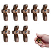 Wooden Pocket Cross with Heart Cutout
