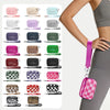 Checkered Card Case Wallet with Detachable Keychain and ID Window