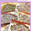 A colorful book showing more real-life shots on display, featuring various scenes and layouts.