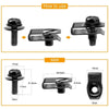 Diagram showing how to use U-nut clips and bolts for engine cover fastening, including size specifications.