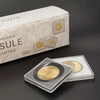 Clear Plastic Square Coin Holder Capsules with Foam Inserts (20-Pack)