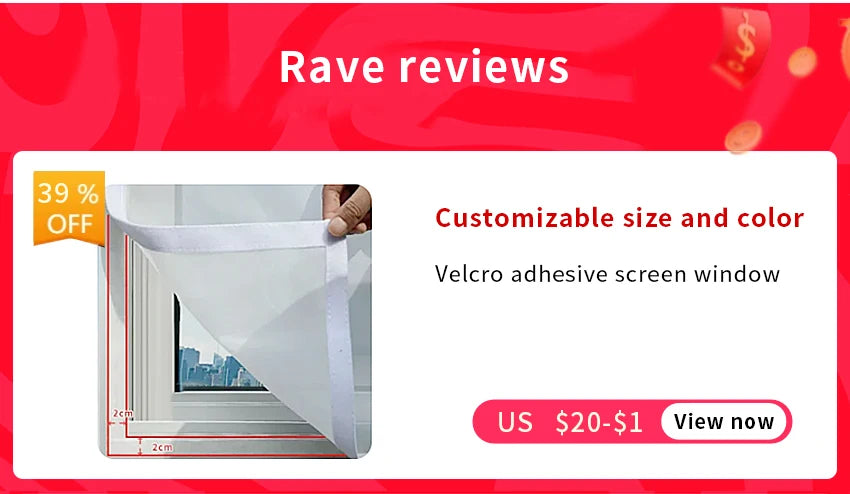 Self-Adhesive Anti-Mosquito Window Screen Net