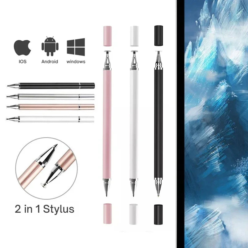 Universal 2-in-1 Stylus Pen for Tablets and Smartphones