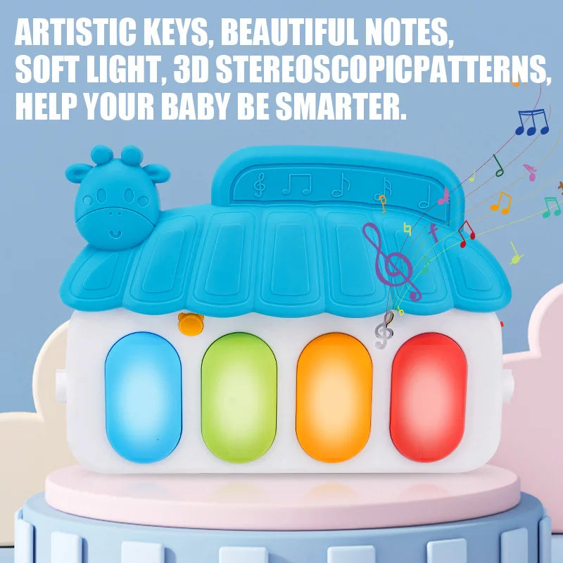 Musical Activity Gym with Kick-and-Play Piano for Babies