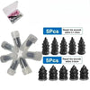 Emergency tire repair kit showing rubber screw patches for tire wounds and a screwdriver.