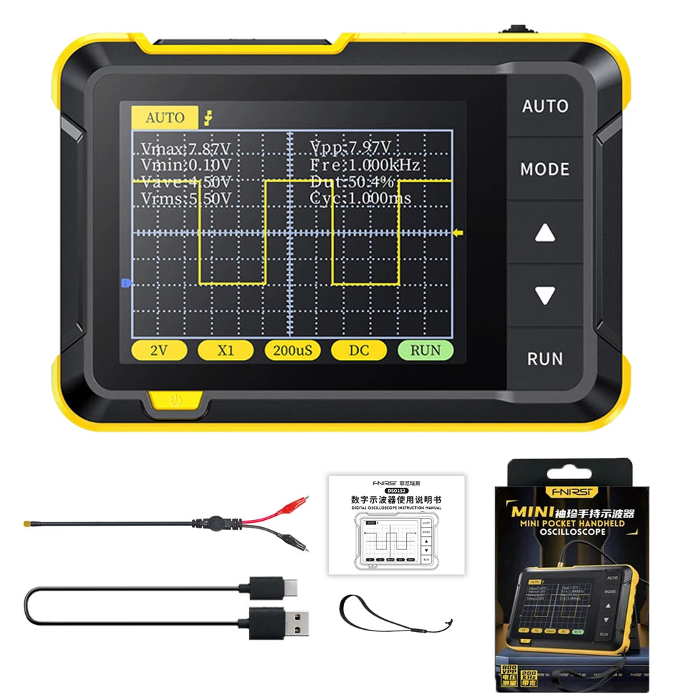 Mini Handheld Digital Oscilloscope with 2.8" Color Display