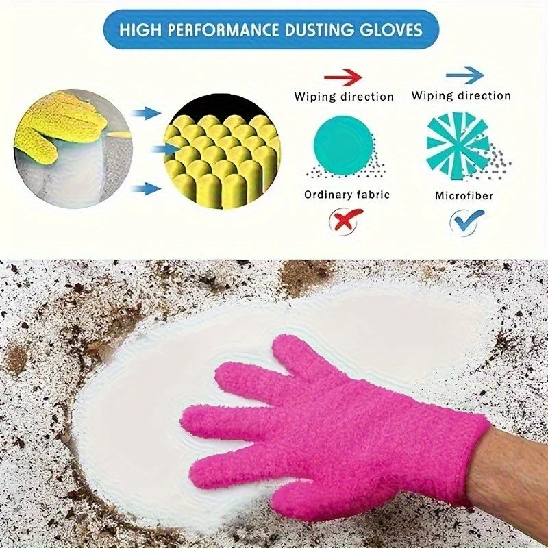 Stretchable Microfiber Dusting Gloves with Breathable Design