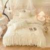 Princess Chiffon Duvet Cover with Romantic Ruffles