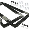 Carbon Fiber Style License Plate Frame with Screw Kit