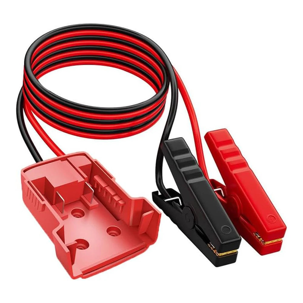 18V Battery Jump Starter Adapter with Heavy-Duty Clamps