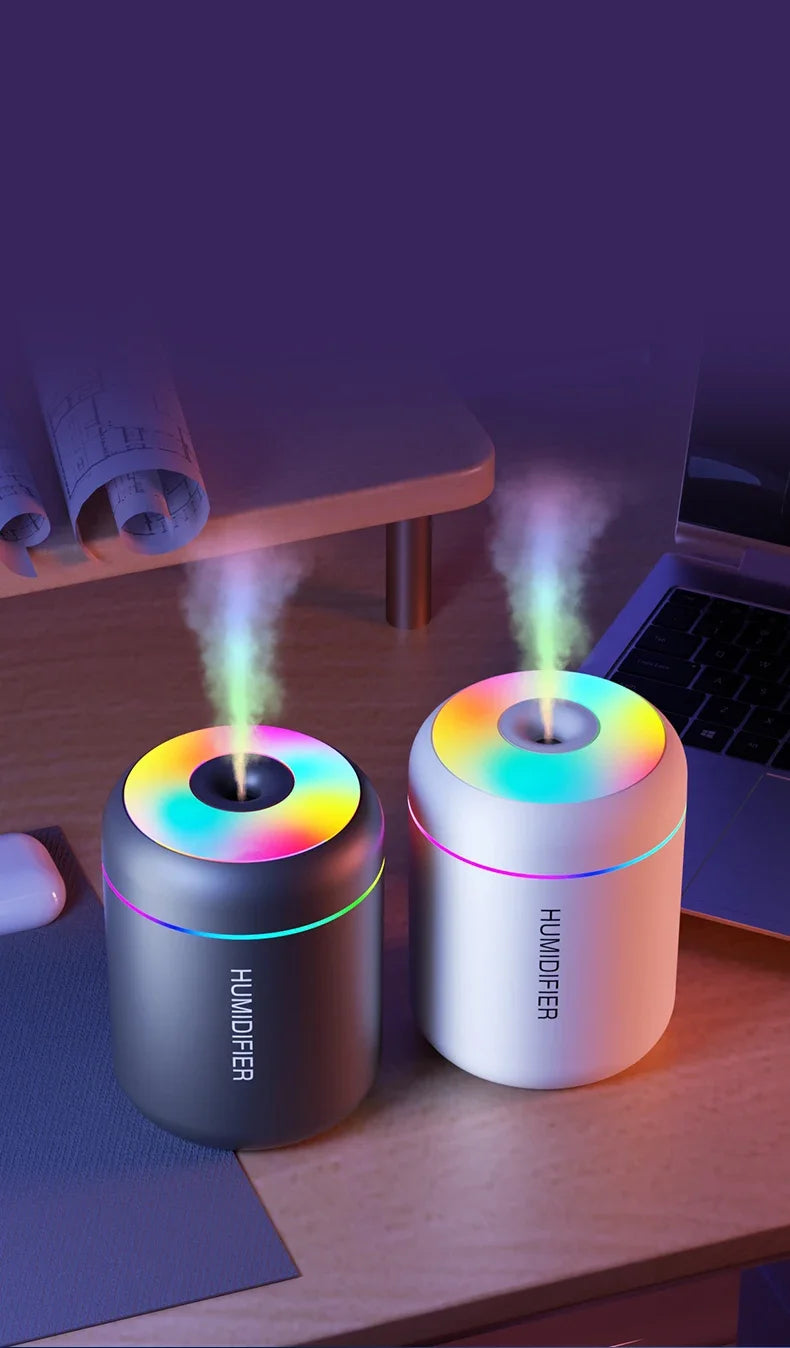 USB Mini Aromatherapy Humidifier with Soft Glow Light
