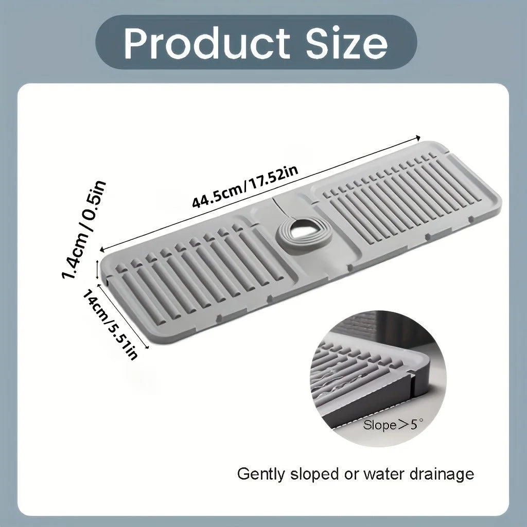 Silicone Faucet Splash Guard Mat for Kitchen Sink