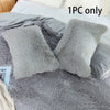 Plush Faux Fur Pillowcase with Hidden Zipper