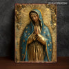 Vintage Aluminum Wall Art – Our Lady of Guadalupe Retro Sign