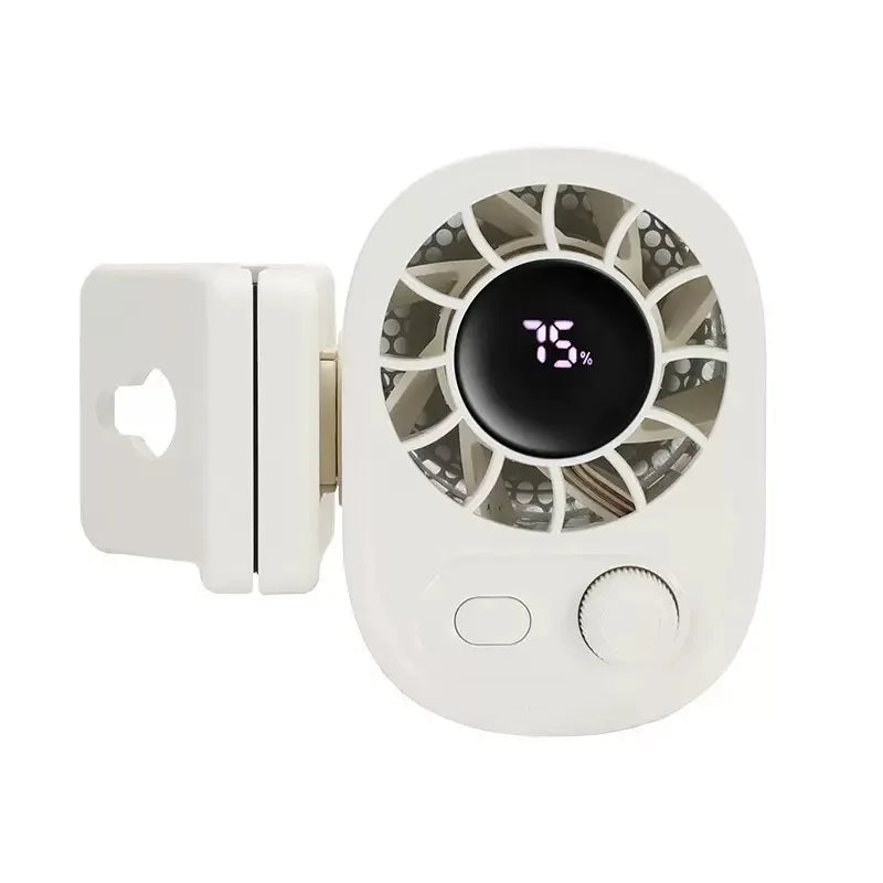 360° Rotatable Clip-On Car Fan with USB Rechargeable Battery