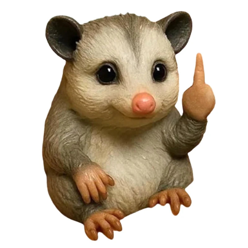 Sassy Animal Desktop Statue with Playful Gesture