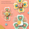 A set of grip spin toys featuring insect and animal shapes made from suction cups for fine hand movements.