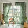 Floral Lace Window Curtain with Soft Sheer Fabric