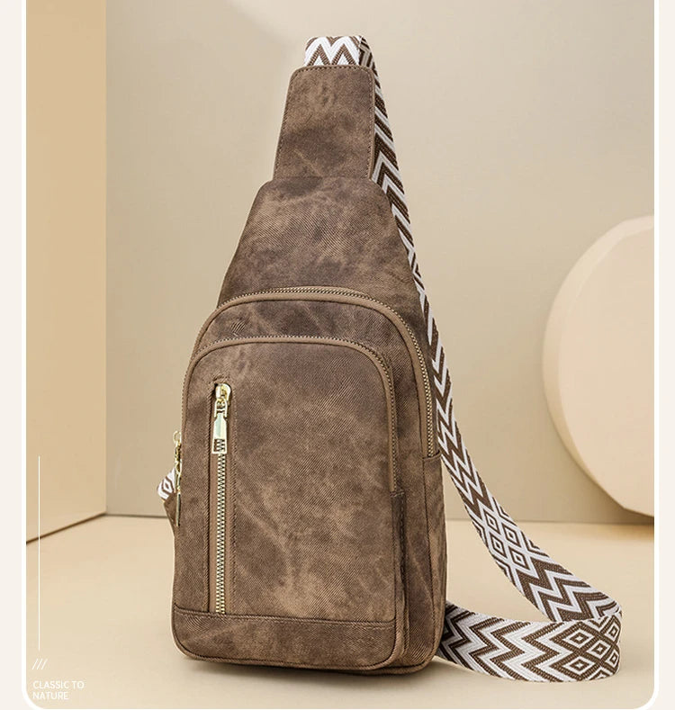 Elegant PU Leather Crossbody Sling Bag for Women