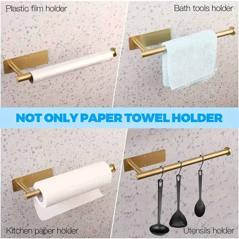 Under Cabinet Paper Towel Holder – Stainless Steel Wall Mount Rack