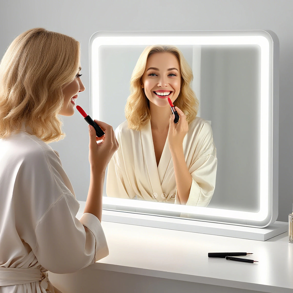 LED Vanity Mirror with Dimmable 3-Color Lighting