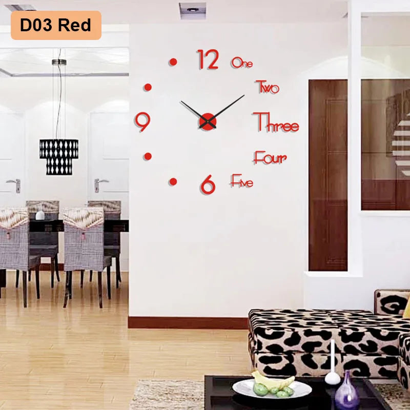 Modular 3D Number Wall Clock with Silent Movement