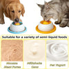 A cat and a dog interacting with silicone grooming tools for pet hair removal.