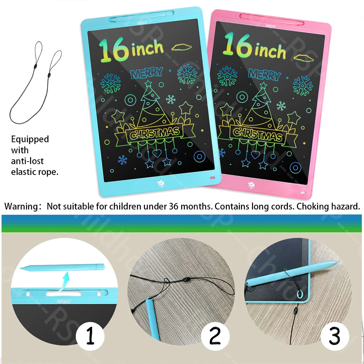 16-Inch Color LCD Writing Tablet with Erasable Screen