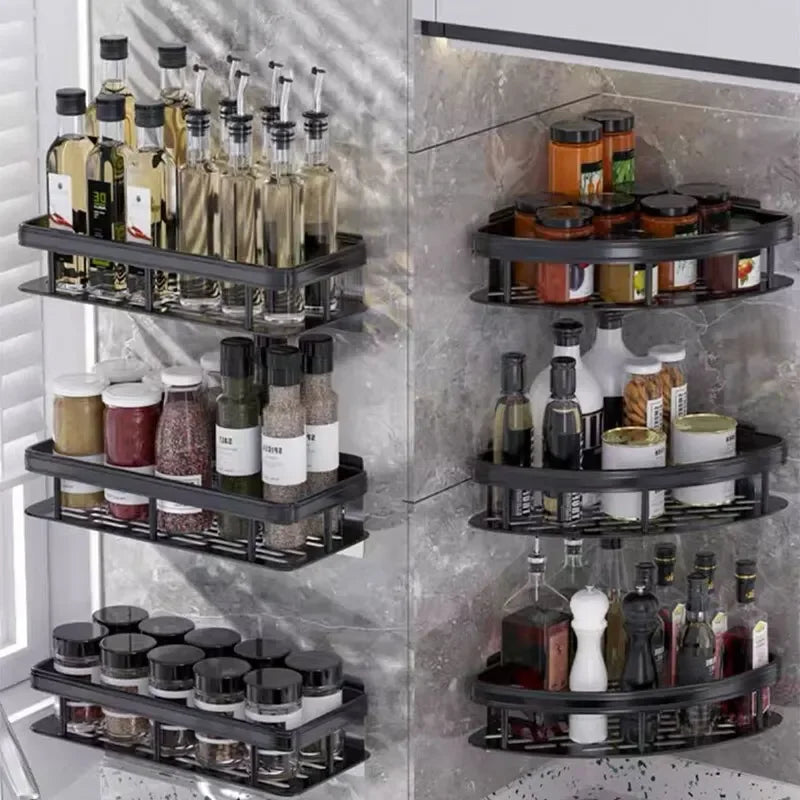 No-Drill Corner Bathroom Shelf