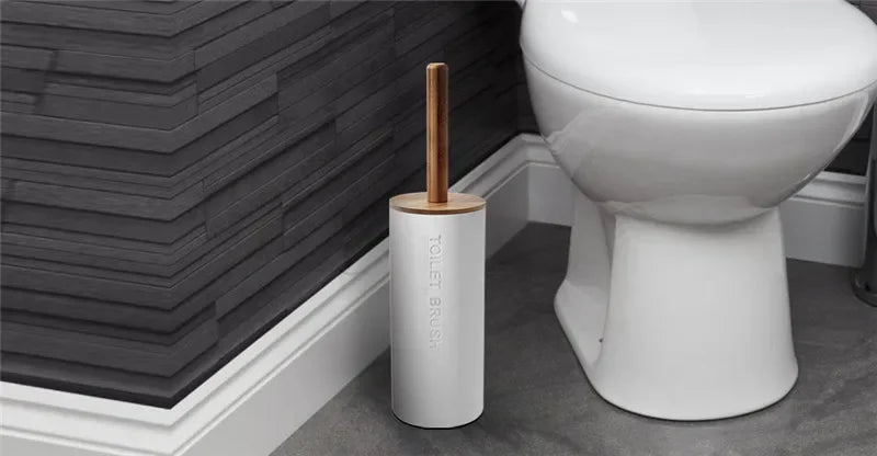 Bamboo Bathroom Organizer Set with Soap Dispenser