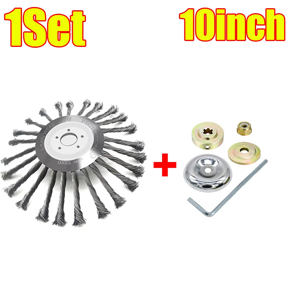 Carbon Steel Wire Brush Trimmer Head for Weed & Grass Cutting