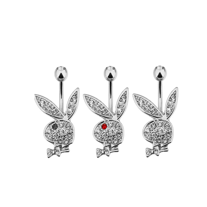 Gold Bunny Belly Button Piercing Ring