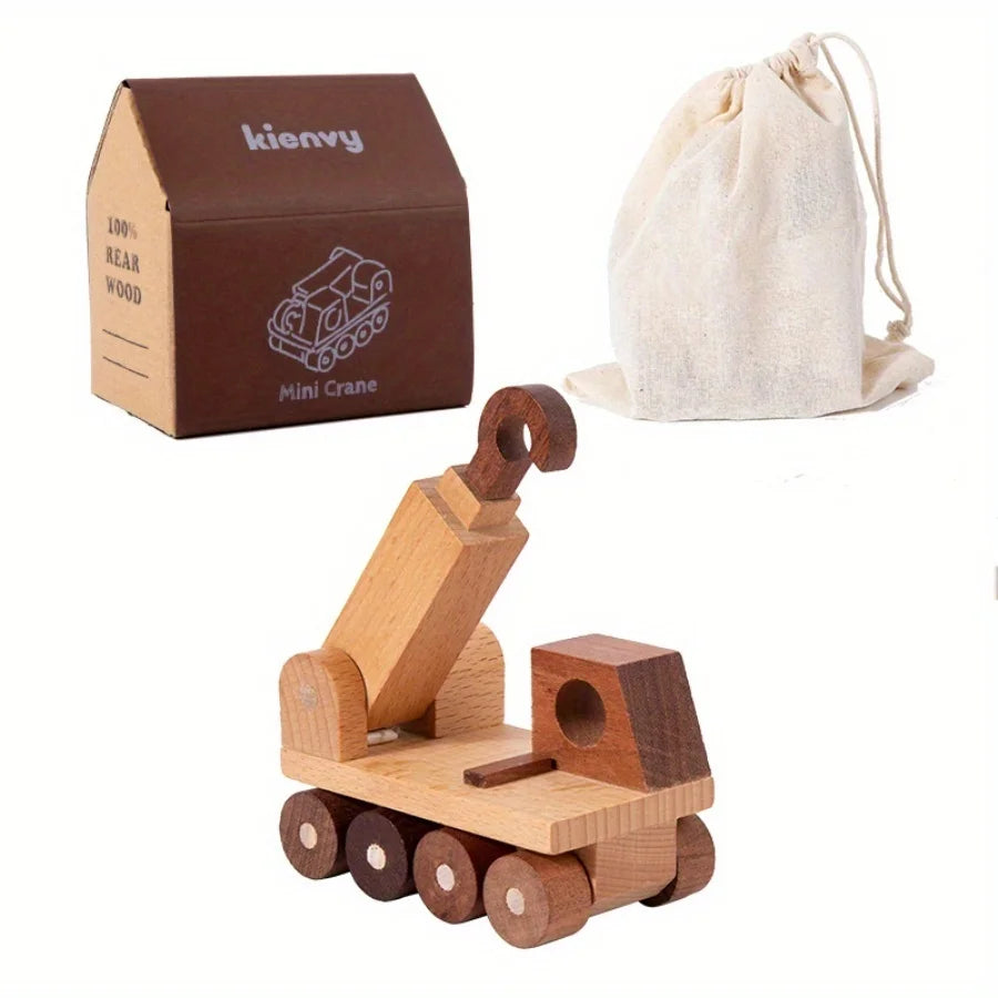 Wooden Engineering Vehicle Toy Set (11 Pieces)