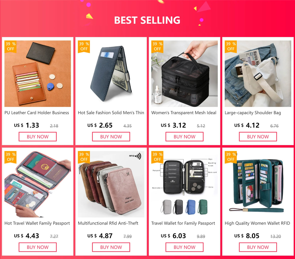 RFID Blocking Neck Wallet for Travel