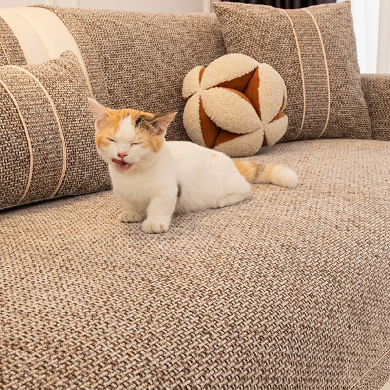 Chenille Non-Slip Sofa Cover for Pets and Everyday Comfort