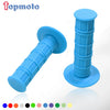 Poignées de guidon en silicone bleues dans diverses couleurs et angles pour vélos tout-terrain